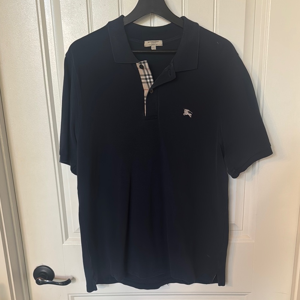 Burberry Men's Navy Polo Shirt